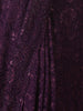 Designer Dark Purple Net Saree