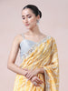 Modern Yellow Leheriya Inspired Saree