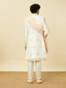 Off White Embroidered Jacket Style Sherwani Set