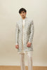 Light Grey Embroidered Indo Western Set