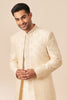 Light Cream Embroidered Jacket Style Sherwani
