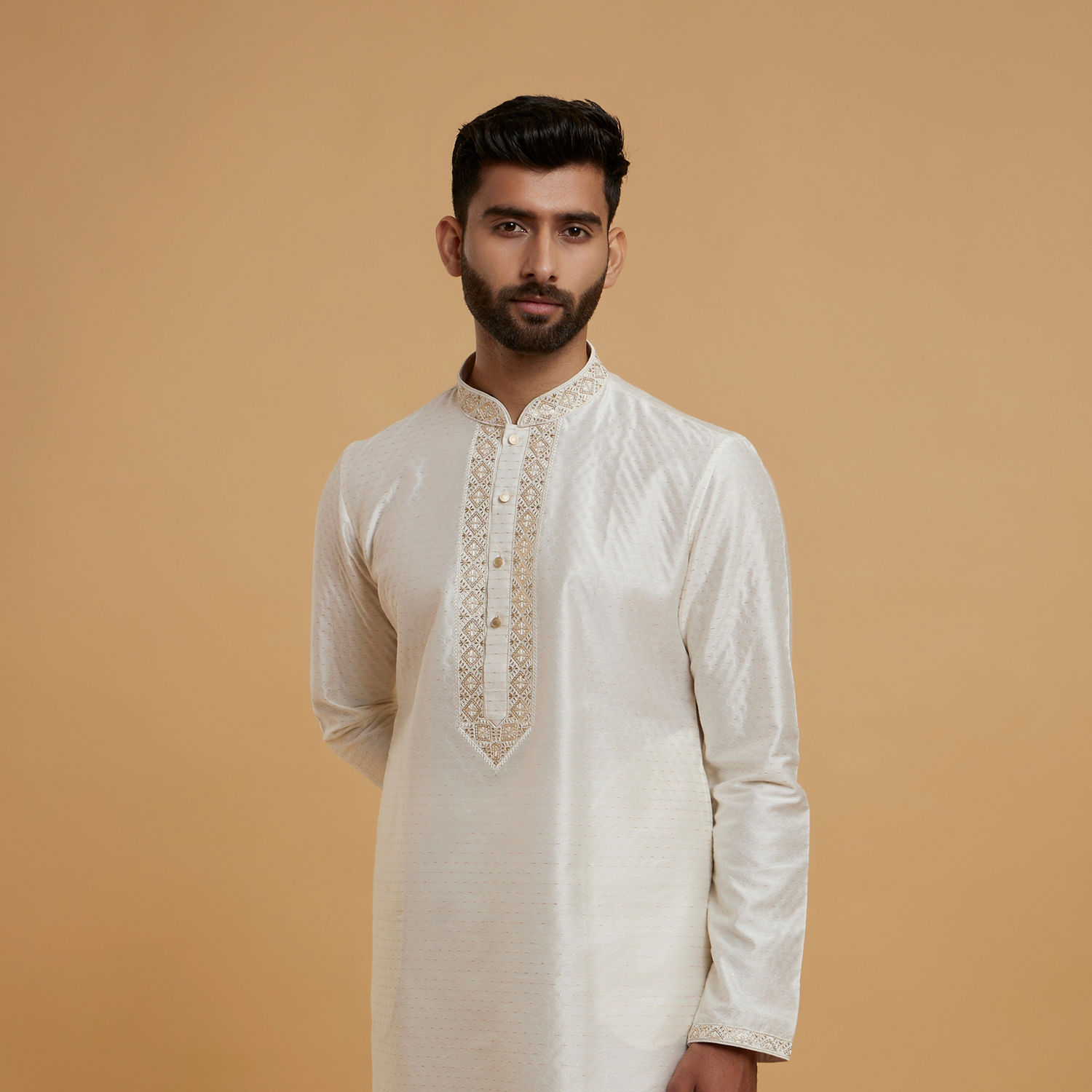 Border Hemla V Neck Kurta Dress | Pasand by ne Quittez pas