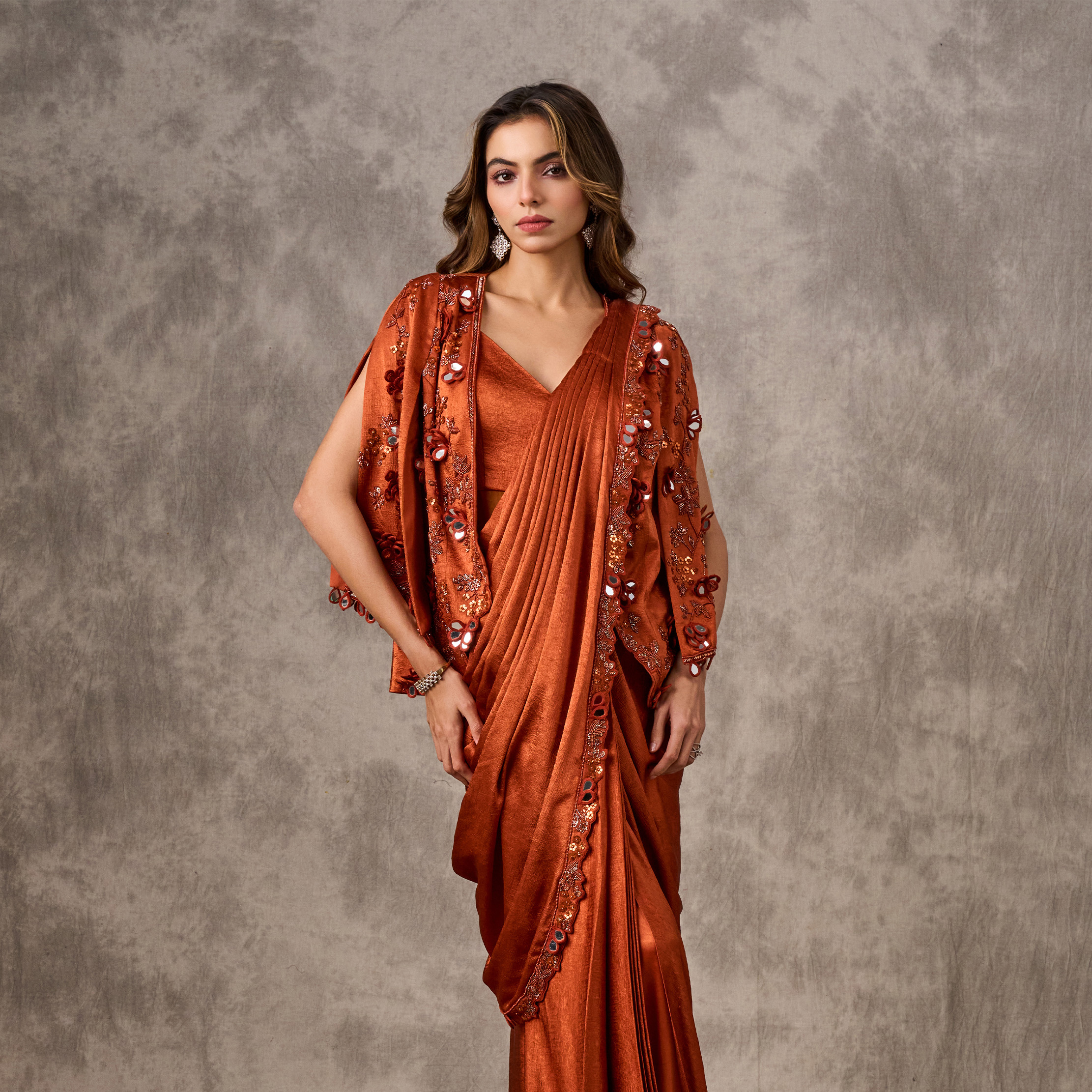 Best Blouse Colours for Orange Sarees