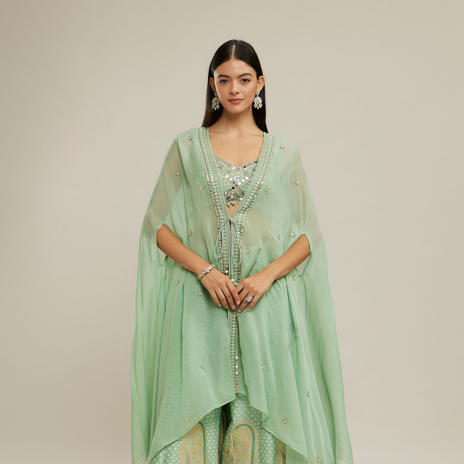 Shop Green Indo Western Dress For Women Online In USA Shop Green Indo Western Dress For Women Online In USA