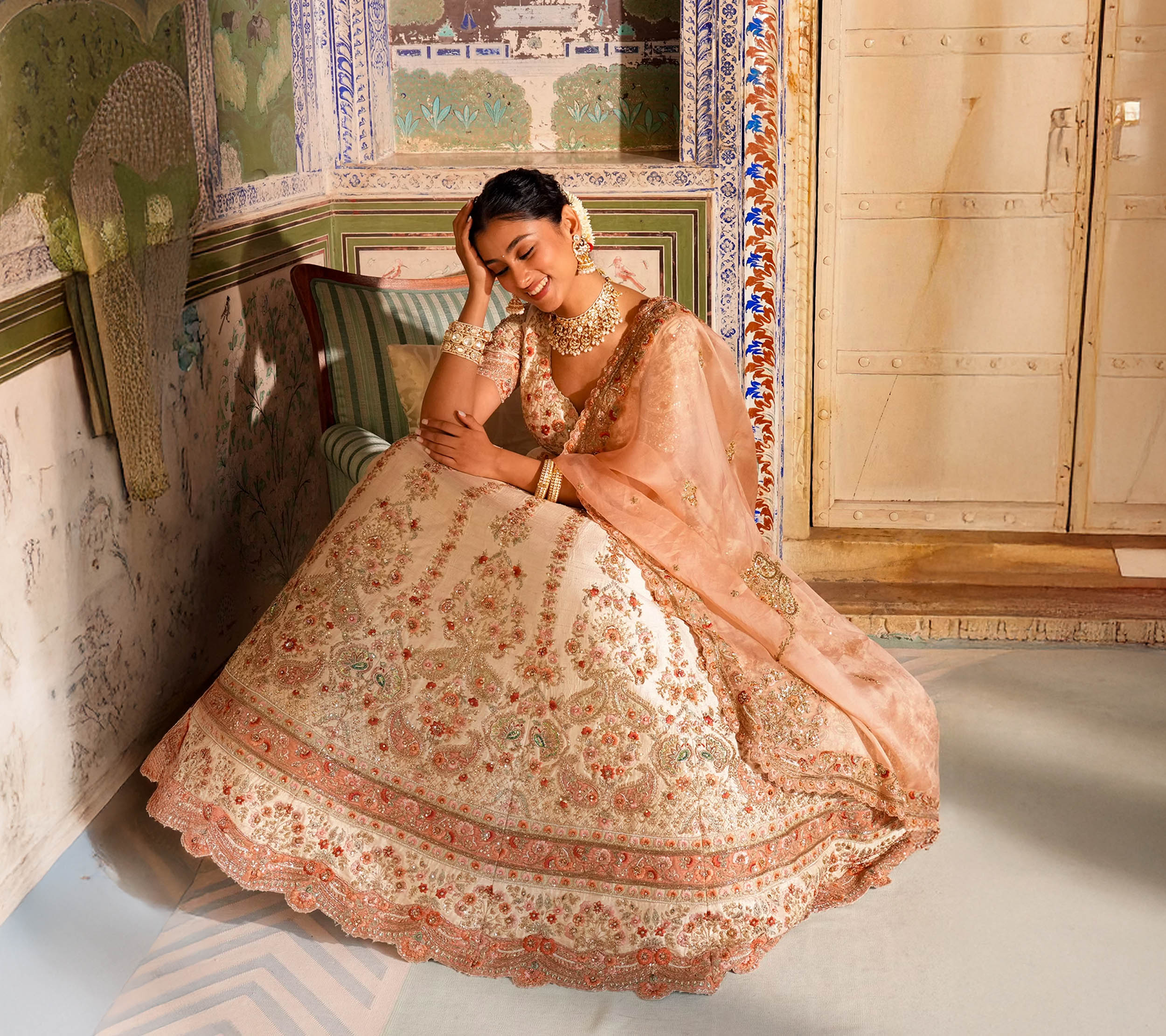 Clever Ways to Layer a Cancan for a Voluminous Embroidered Net Lehenga